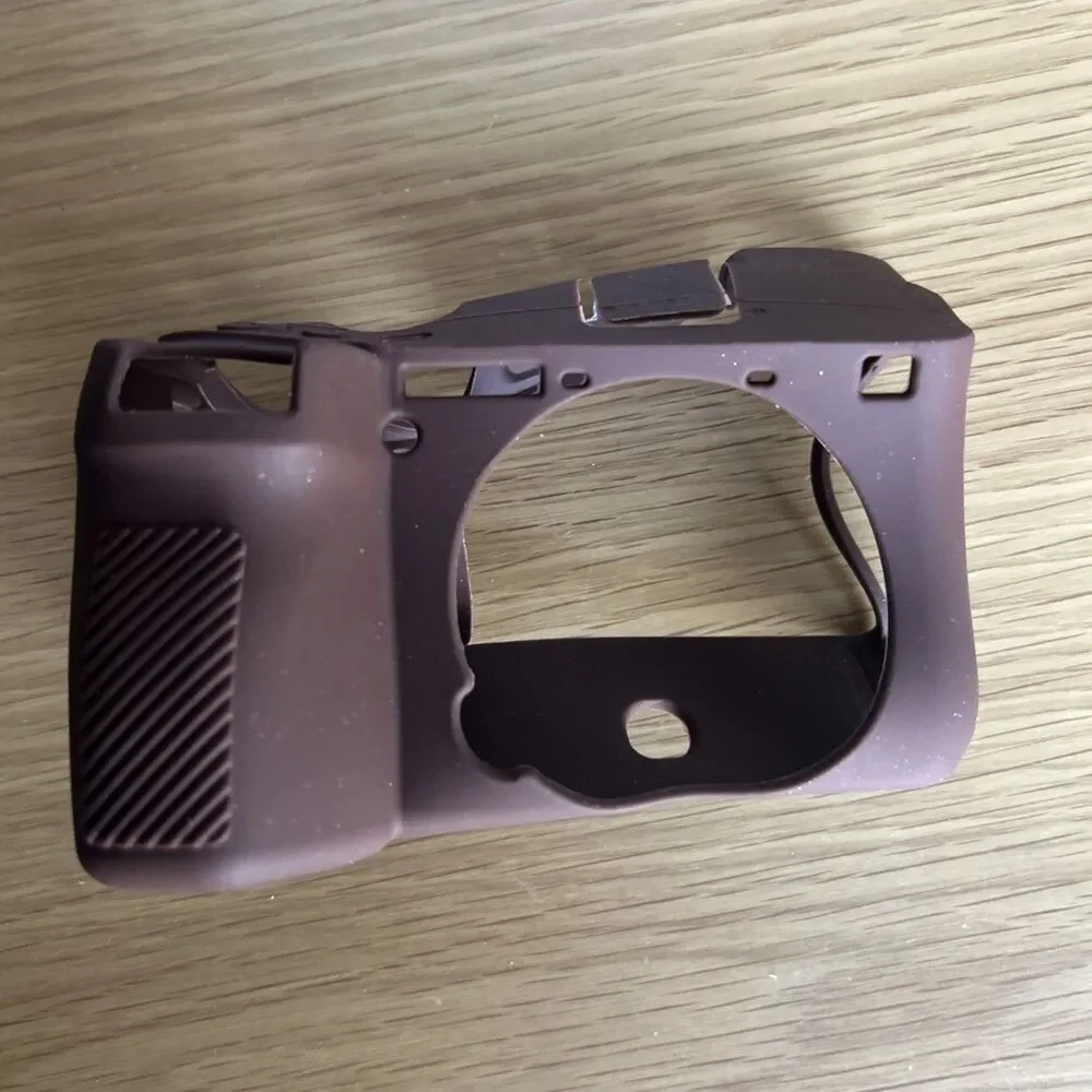 for Sony ILCE-6700 Soft Silicone Protective Skin Case Body Cover - Brown